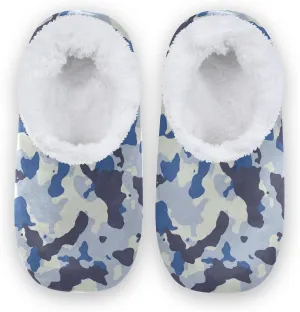 Poeticcity Unisex Fuzzy House Slippers, Warm Fur Lining Shoes, Non-Slip Memory Foam Slippers M-XXL