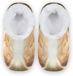 Poeticcity Unisex Fuzzy House Slippers, Warm Fur Lining Shoes, Non-Slip Memory Foam Slippers M-XXL