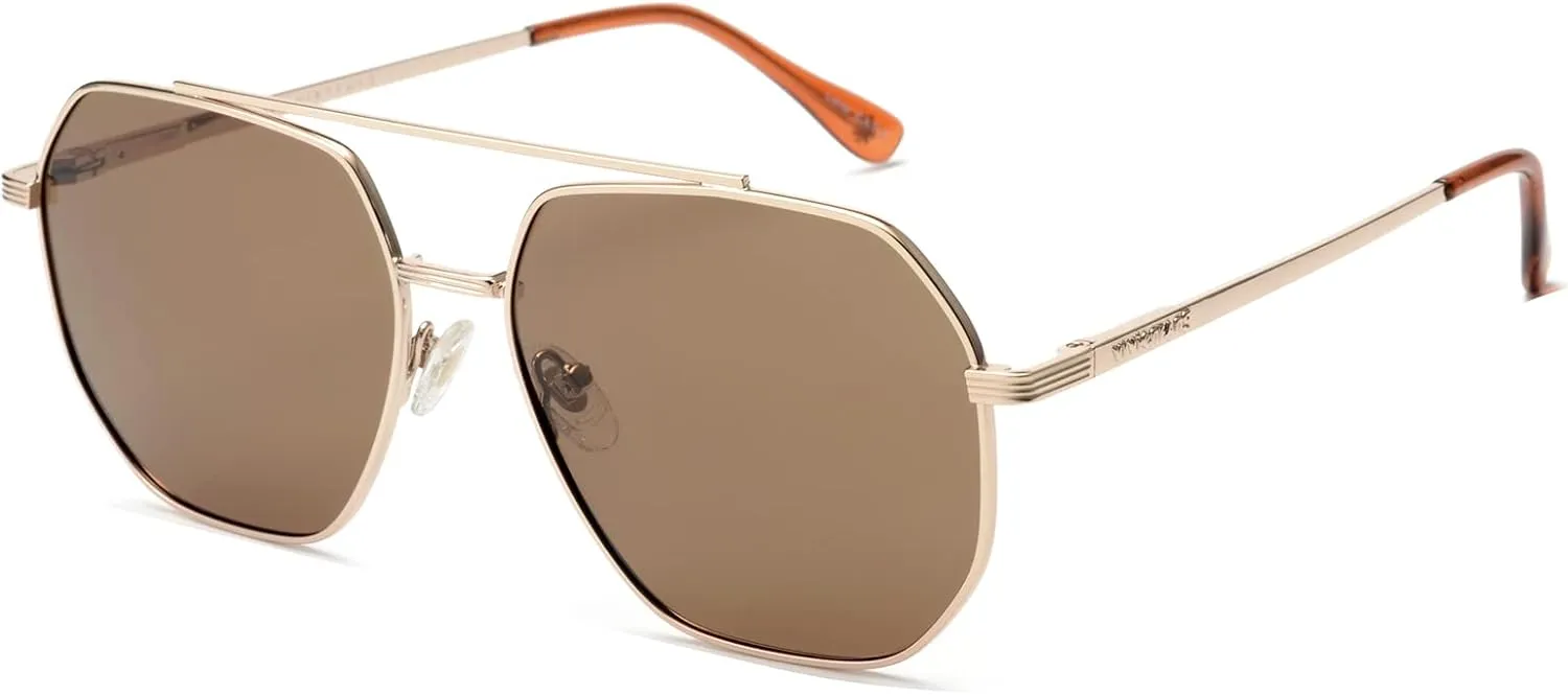 Polarized Aviator Sunglasses for Men Women Trendy 2025, Retro Hexagonal Sun Glasses UV Protection Shades VF2207