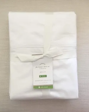 Pottery Barn Classic 400 Thread Count Organic Percale Sheet Set~Queen~*White*~