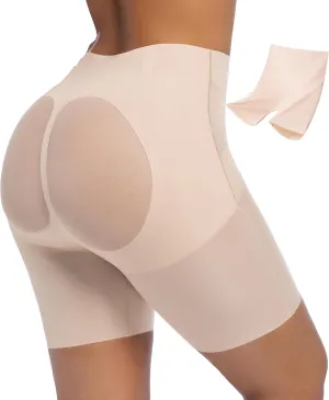 PRETTYWELL Womens Shapewear Shorts Mid-Waist Tummy Control Butt Lift Slip Shorts for Dresses,Seamless no Roll Thigh Slimmer