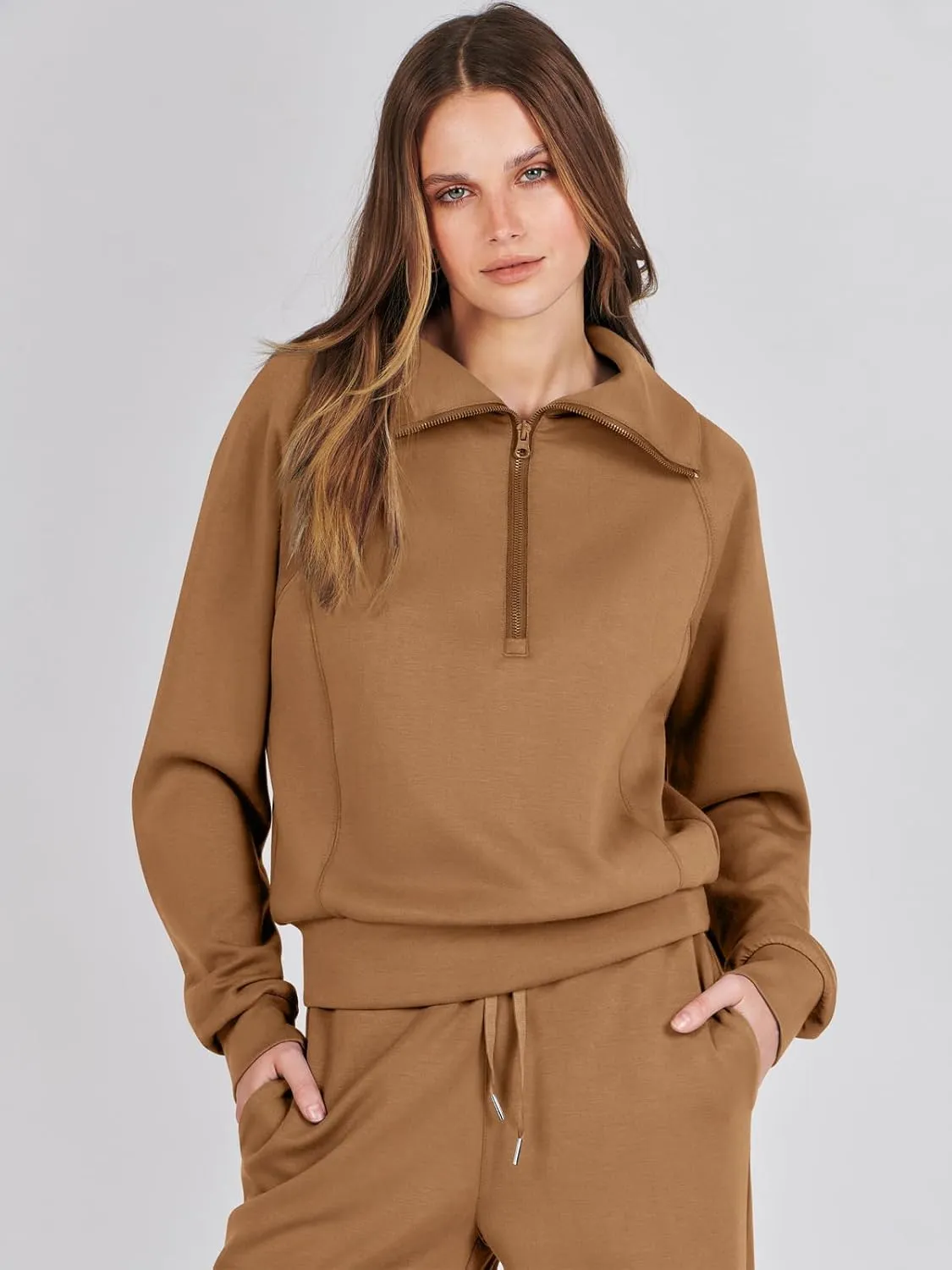 Prinbara Women 2 Piece Outfits Lounge Sets 2024 Winter Oversized Sweatshirt Wide Leg Pant Casual Matching Sweat Set Tracksuit
