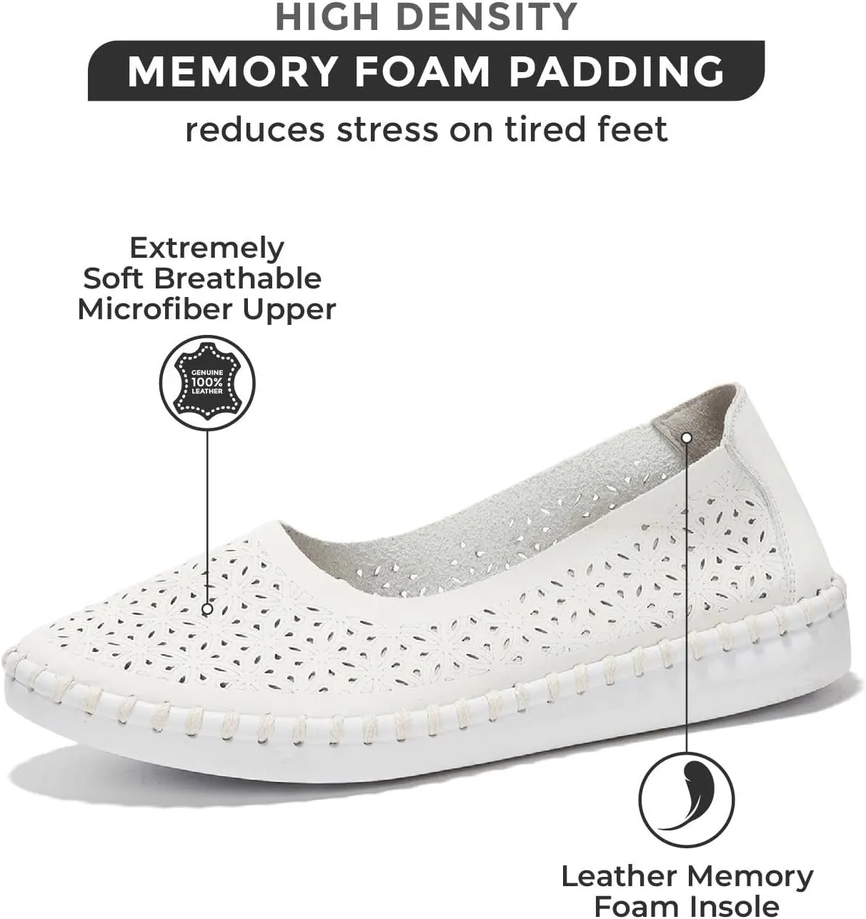 Project Cloud Flats for Women Footwear, Memory Foam & Flexible Outsole Loafers for Women's Fashion Sneakers - Womens Shoes, Sockless Wear Machine Wash Shoes for Women (Petunia)