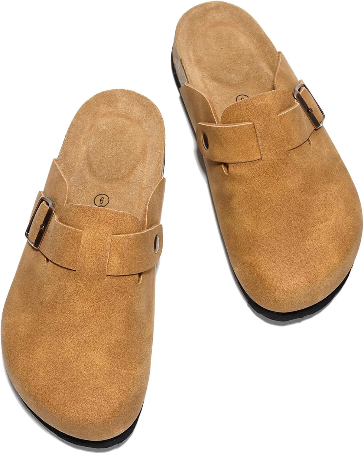 Project Cloud Genuine Leather Footbed Clogs for Women - Memory Foam Arch Support Slippers for Women - Trendy Slip-ons Women's Mules & Clogs Sandals (Benton)
