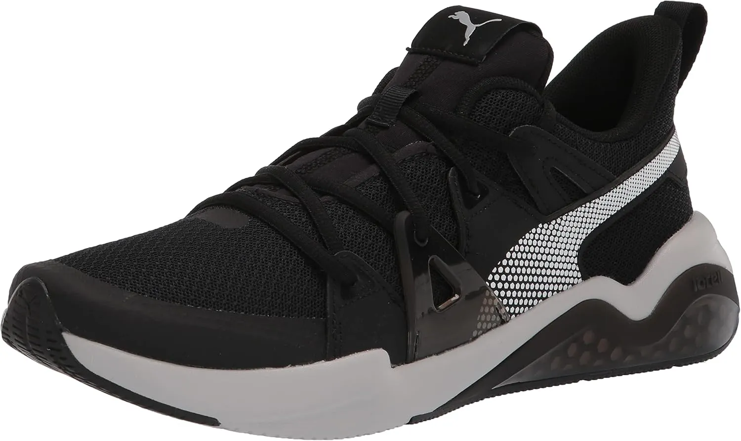 PUMA Men's Cell Fraction Running Shoe, Black-Glacier Gray, 12