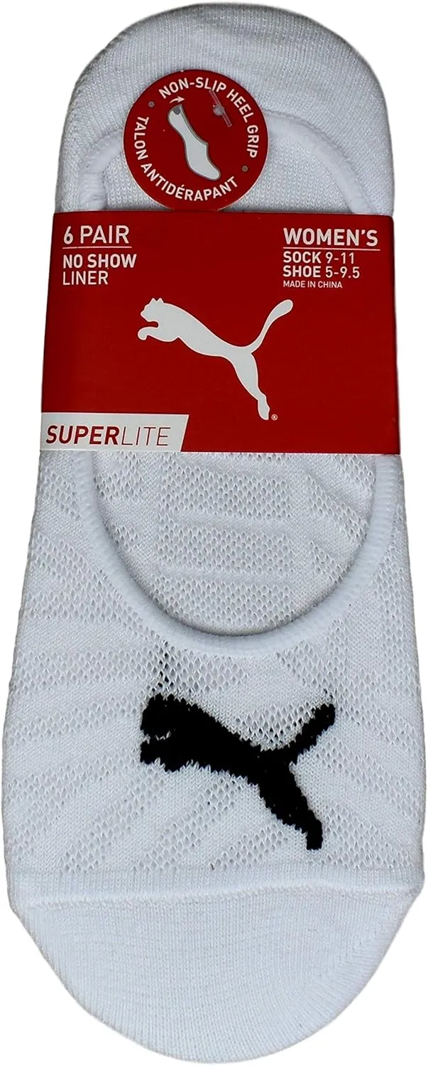 PUMA Women's P116259 Liner 6 Pack Socks