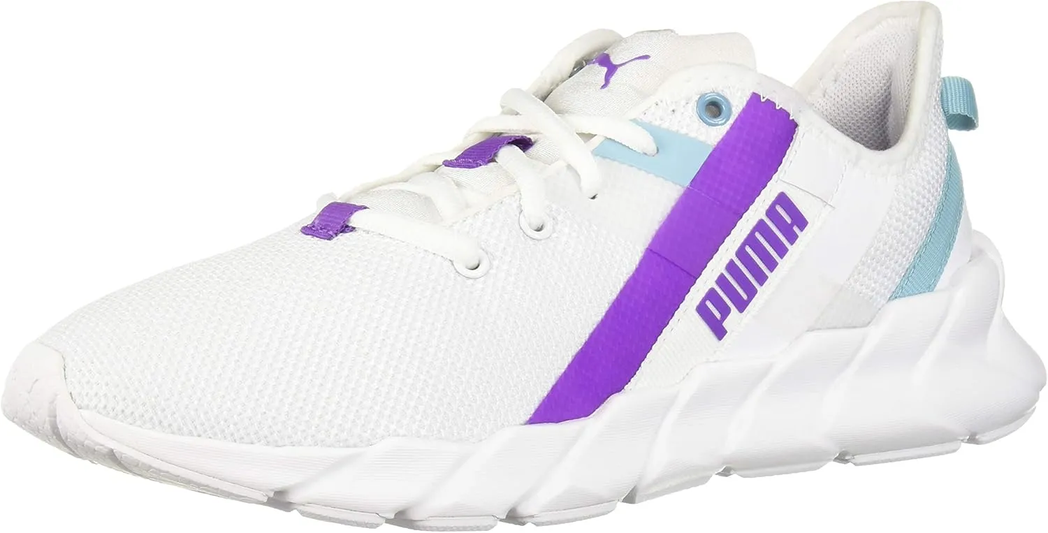 Puma Women's Weave XT Sneaker, White-Milky Blue-Royal Lilac, 6 M US Big Kid