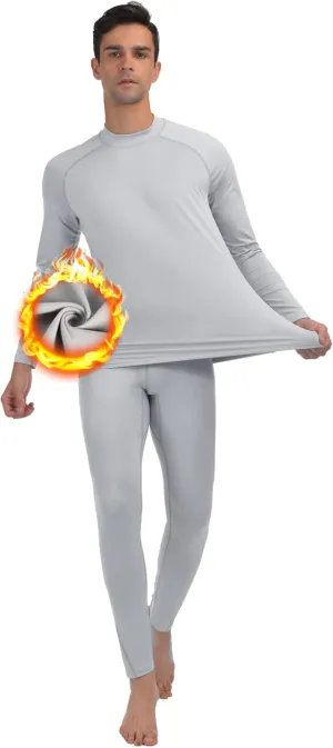 qualidyne Thermal Underwear for Men Long Johns Fleece Lined Winter Warm Base Layer Set Bottom Top for Cold Weather