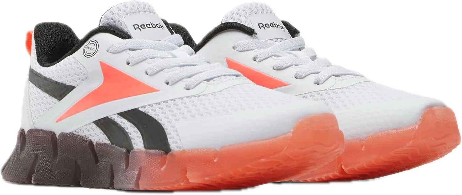 Reebok Boy's Zig N' Glow Elastic Lace Sneaker