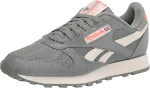 Reebok Leather (Ree) Cycle Unisex Sneaker, harmony green/classic white/orange flare, 13 Men/14.5 Women US