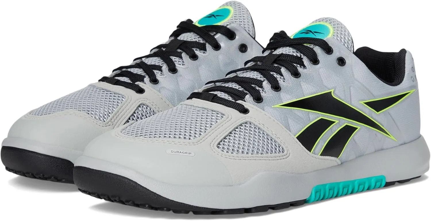 Reebok Men's Nano 2.0 Sneaker, Grey 1/Unleashed Green/Lime, 12.5