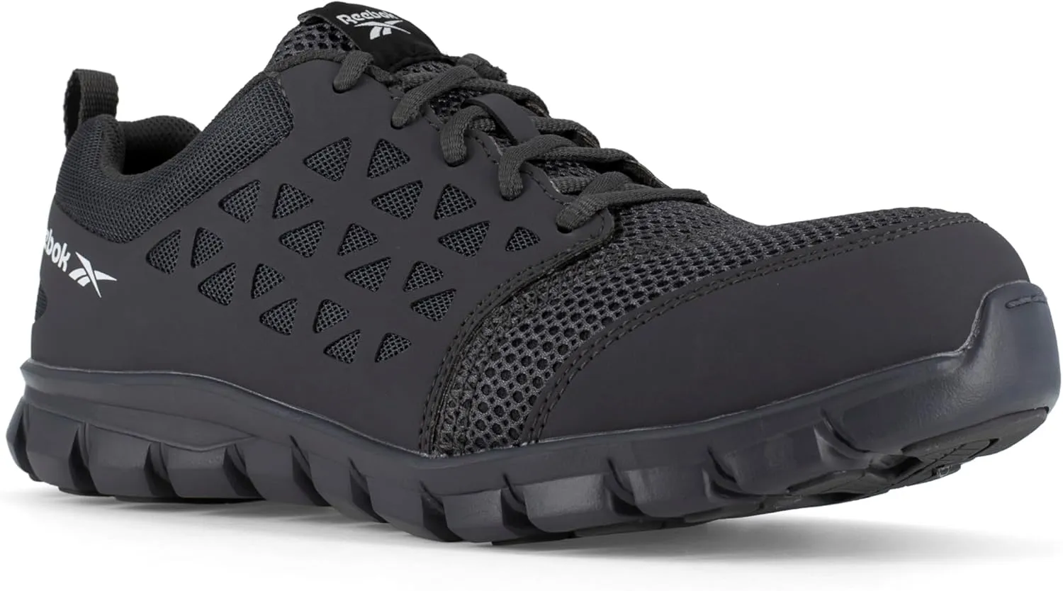 Reebok Men's Rb4038 Sublite Cushion Work Athletic Composite Toe Shoe Grey Safety