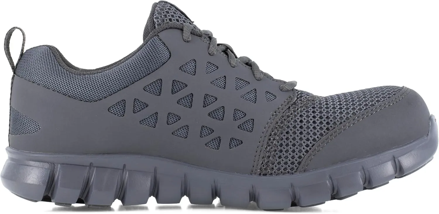 Reebok Men's Rb4038 Sublite Cushion Work Athletic Composite Toe Shoe Grey Safety