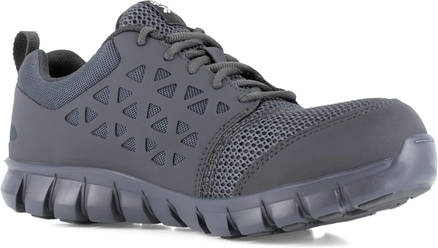 Reebok Men's Rb4038 Sublite Cushion Work Athletic Composite Toe Shoe Grey Safety