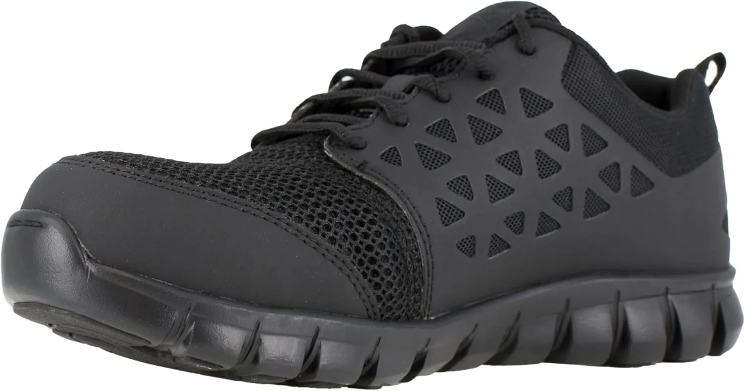 Reebok Men's Rb409 Sublite Cushion Work Safety Athletic Composite Toe Shoe Black