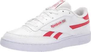 Reebok womens Club C Revenge Sneaker, White/Vector Red, 8.5 US