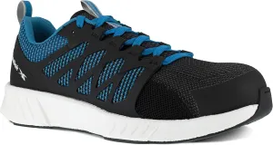 Reebok Work Men's RB4314 Fusion Flexweave Safety Composite Toe Athletic Work Shoe Black and Blue, 15 Wide