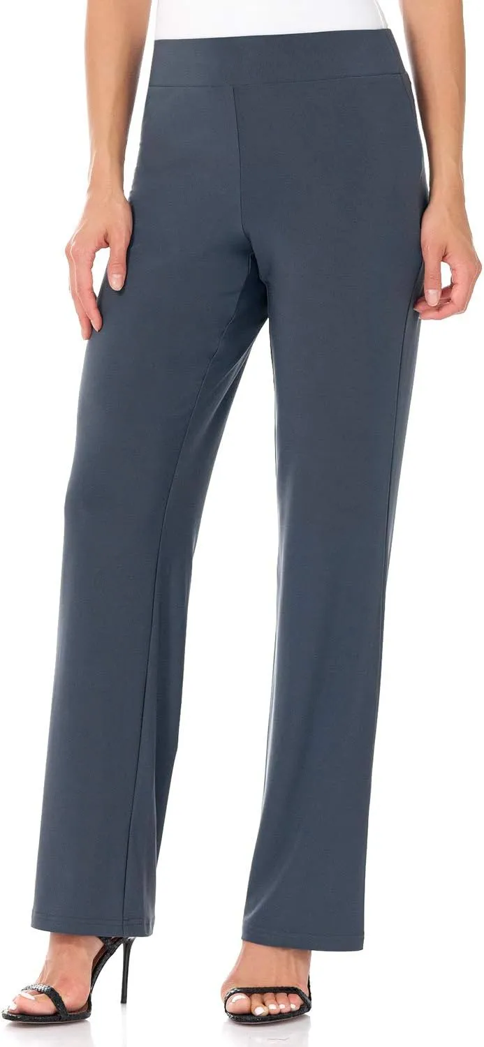 Rekucci Travel in Style Women's Soft Knit Classic Straight Leg Pant