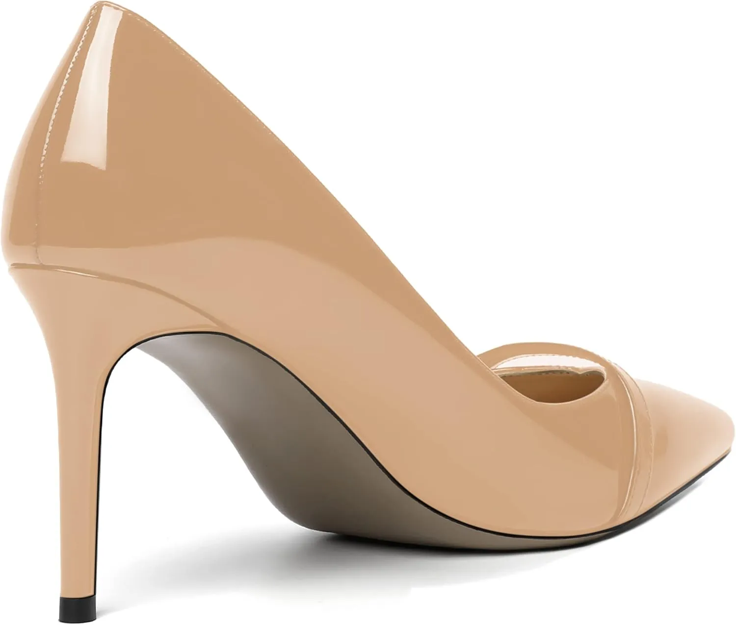 ROSERWISH Womens Fashion Party Patent Sexy Pointed Toe Slip On Stiletto High Heel Pumps Dress Shoes 3.5 Inch