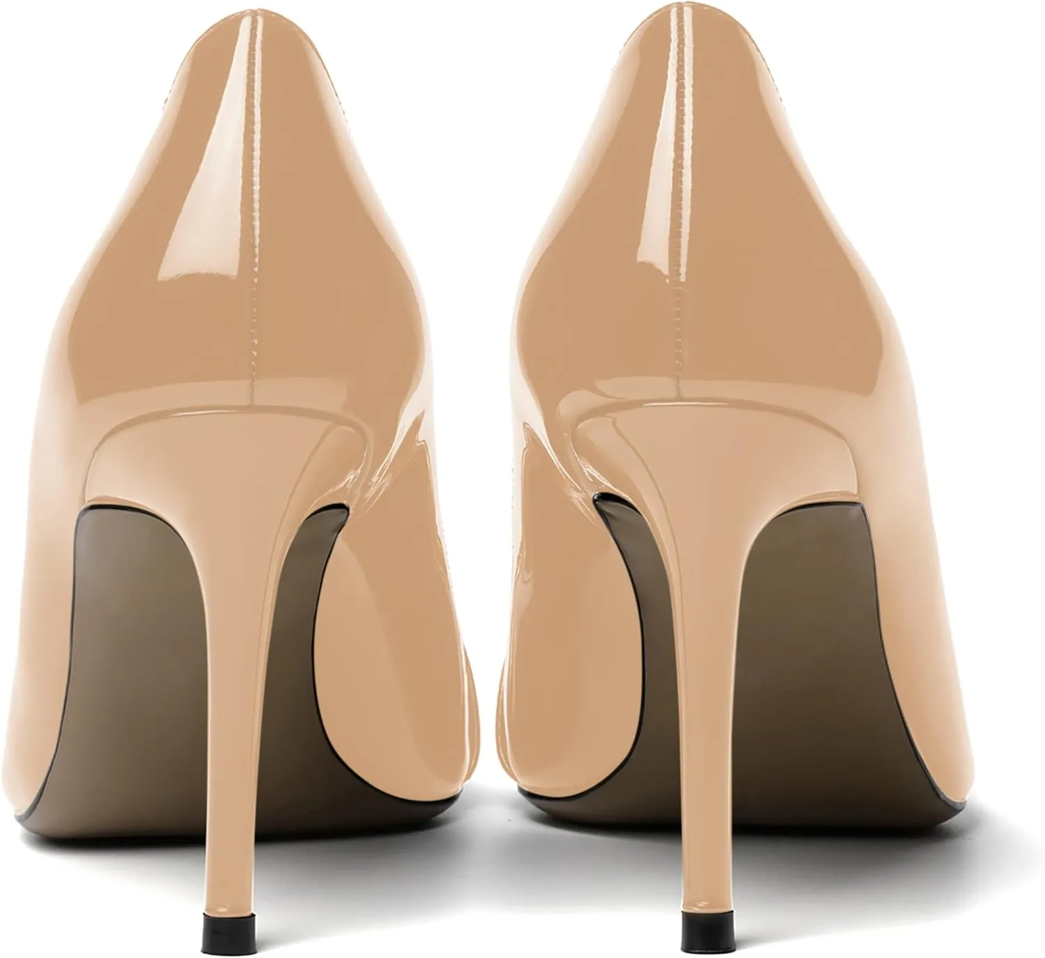 ROSERWISH Womens Fashion Party Patent Sexy Pointed Toe Slip On Stiletto High Heel Pumps Dress Shoes 3.5 Inch