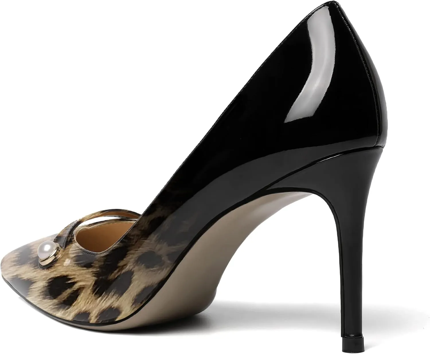 ROSERWISH Womens Fashion Party Patent Sexy Pointed Toe Slip On Stiletto High Heel Pumps Dress Shoes 3.5 Inch
