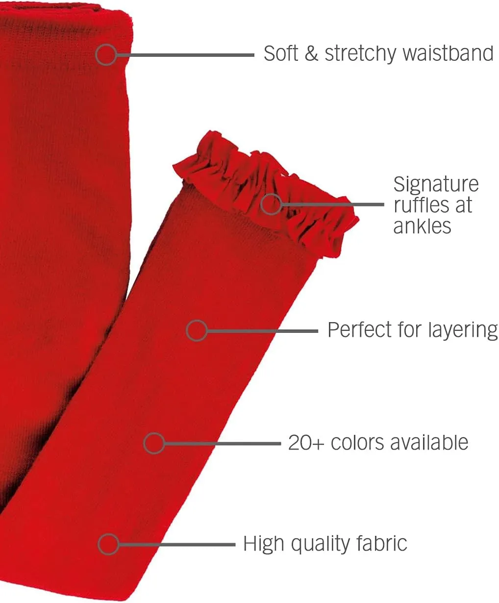 RuffleButts Baby/Toddler Girls Footless Ruffled Tights