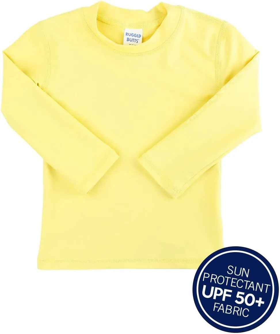 RUGGEDBUTTS® Baby/Toddler Boys Long Sleeve Rash Guard Swim Shirt w/UPF 50 