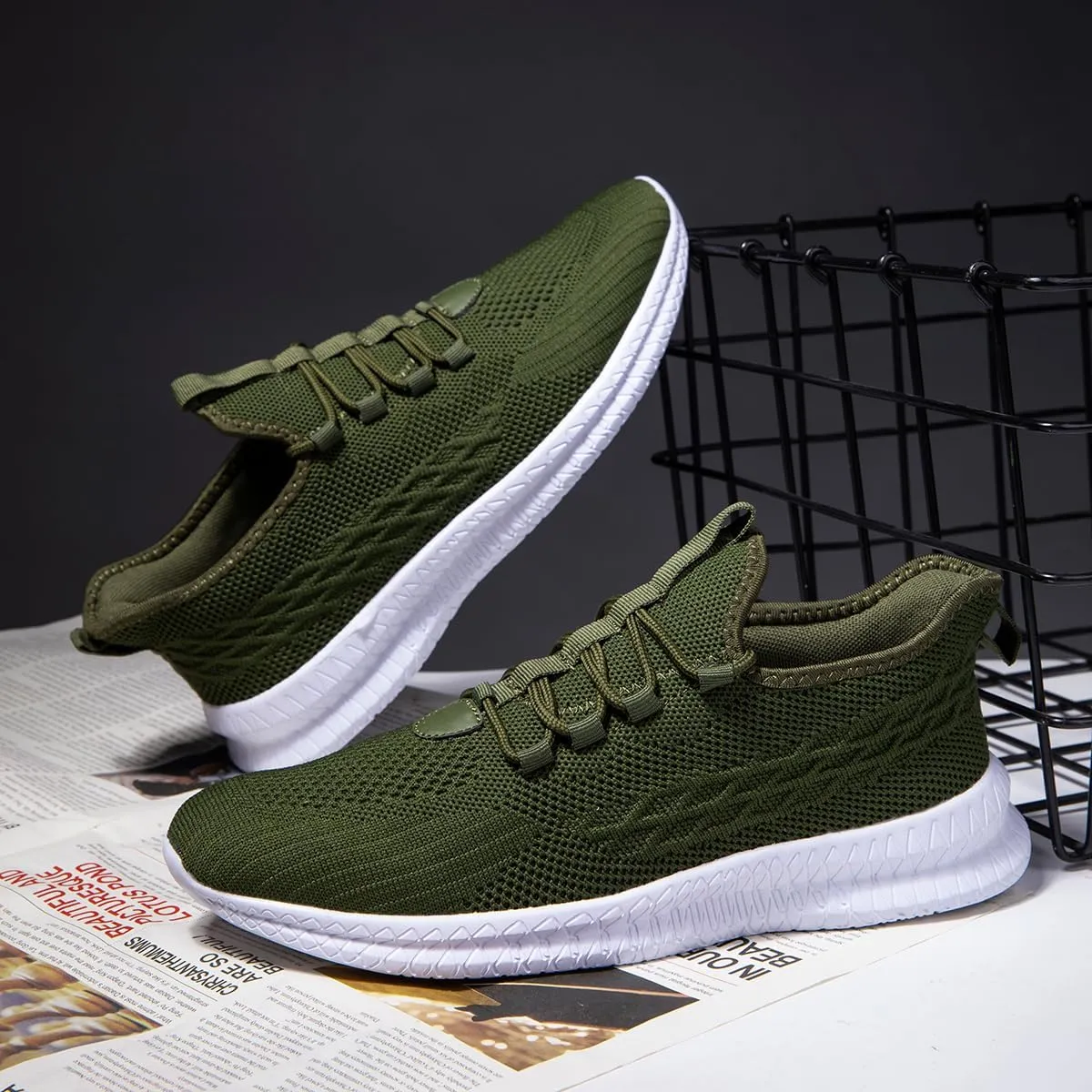 Running Shoes for Men Casual Slip on Tennis Shoes Fashion Sneaker Lightweight Breathable Gym Athletic Sports Walking Shoes