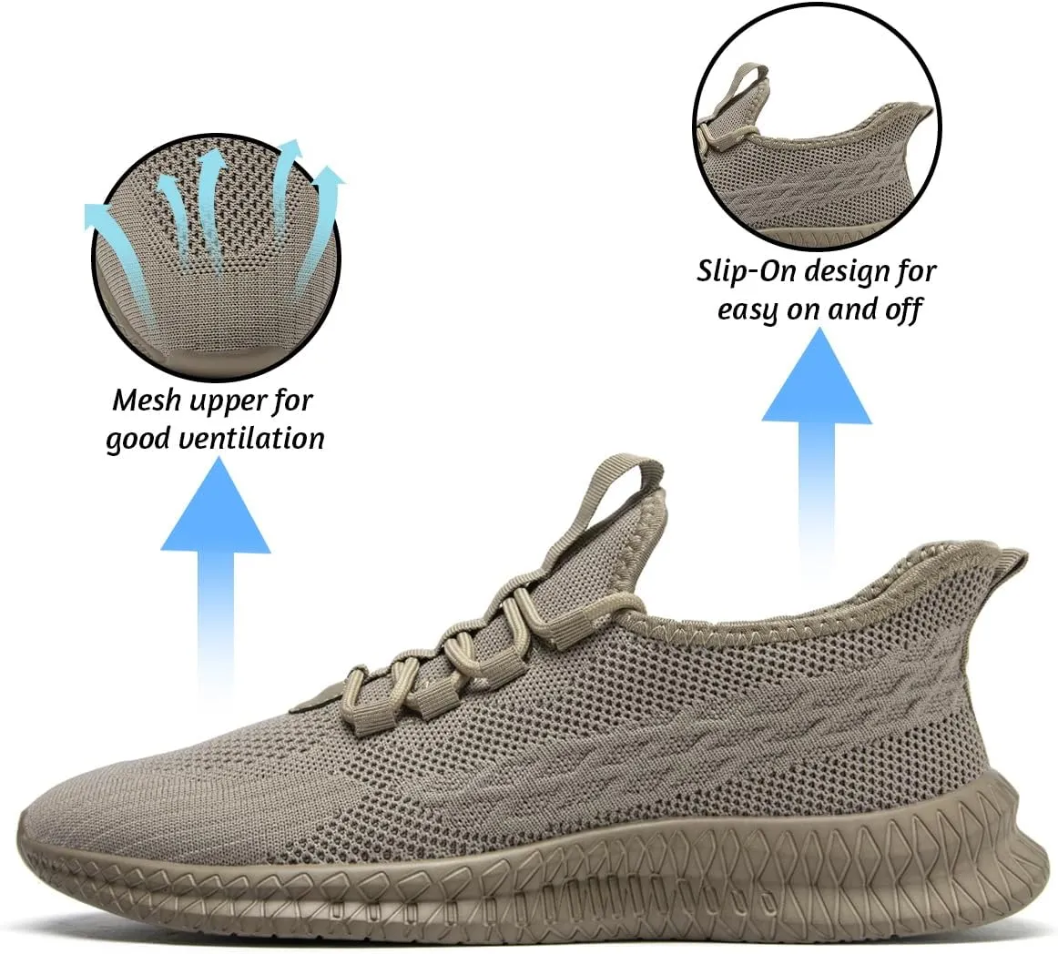 Running Shoes for Men Casual Slip on Tennis Shoes Fashion Sneaker Lightweight Breathable Gym Athletic Sports Walking Shoes