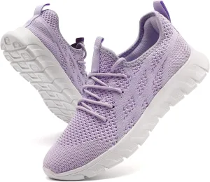 Running Shoes Women Tennis Walking Sneakers Slip On Gym Shoes Non Slip Workout Sneakers for Womens Casual Mesh Footware Fashion Lightweight