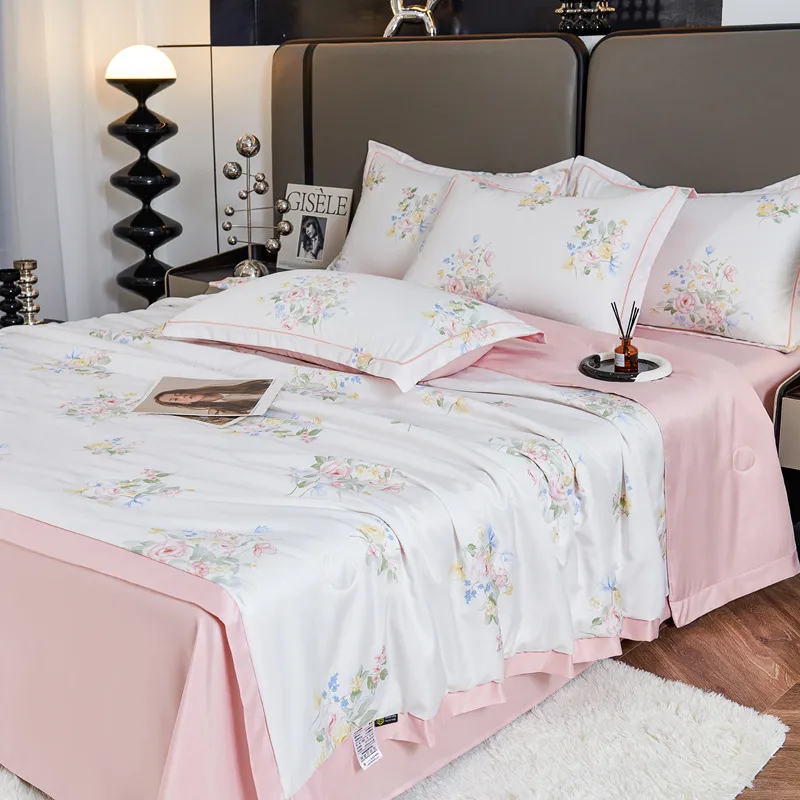 Rustic Fresh Floral Comfy Summer Quilt Bedding