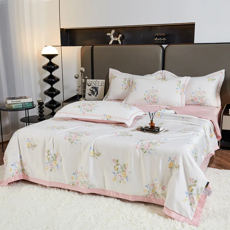 Rustic Fresh Floral Comfy Summer Quilt Bedding