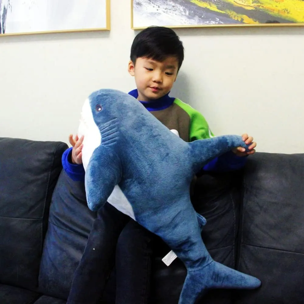 Ryttir 31 Inch XL Big Shark Stuffed Animal,Soft Shark Plush Chubbier Stuffed Shark Décor Fuzzy Shark Pillow,Perfect Stress Relief Shark Gifts for Women Kids