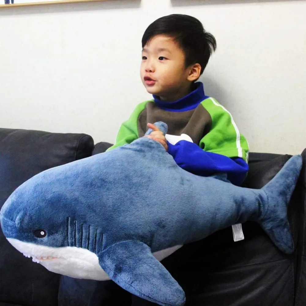 Ryttir 31 Inch XL Big Shark Stuffed Animal,Soft Shark Plush Chubbier Stuffed Shark Décor Fuzzy Shark Pillow,Perfect Stress Relief Shark Gifts for Women Kids