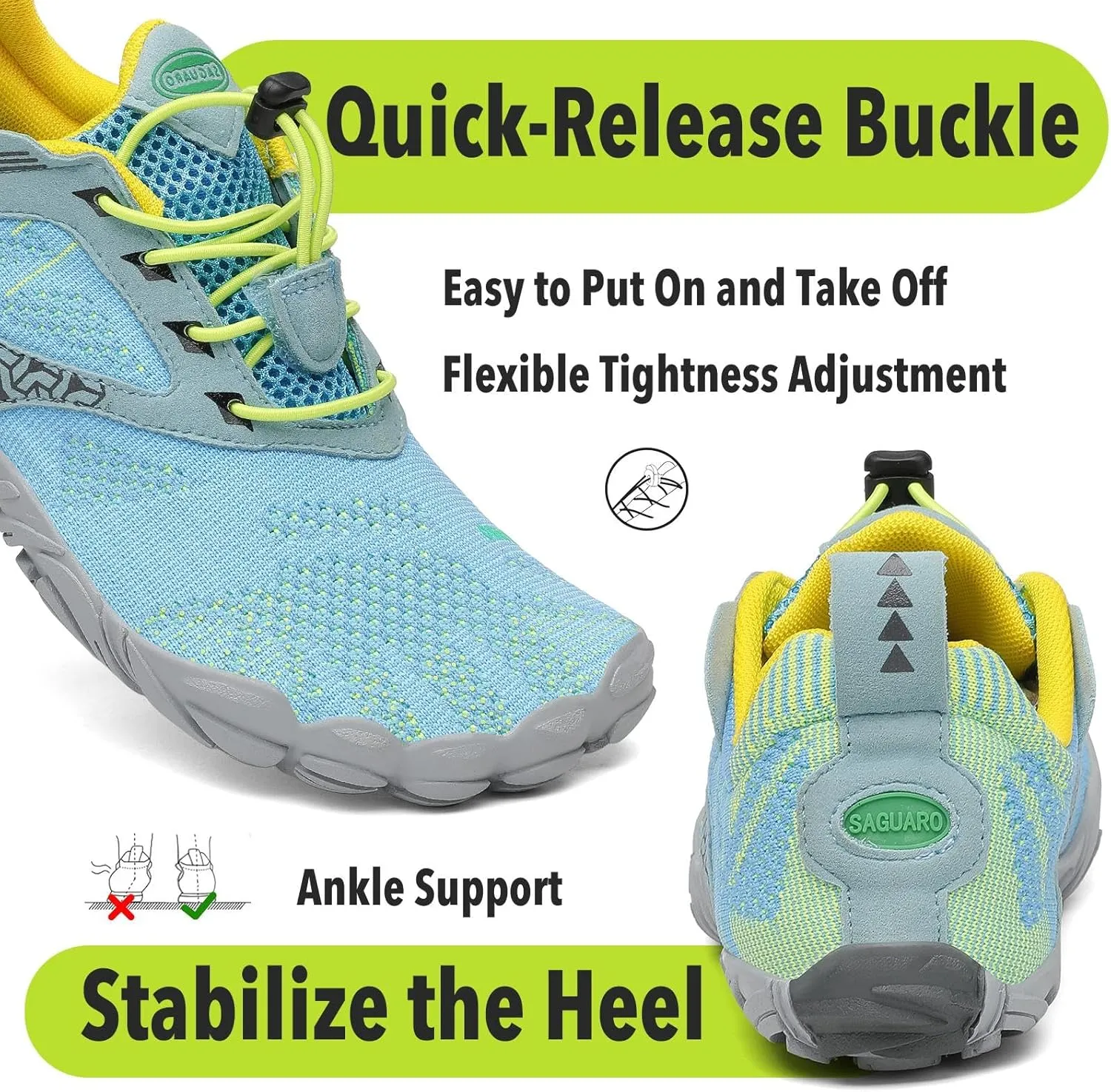 SAGUARO Womens Mens Barefoot Shoes Minimalist Trail Runner Wide Toe Box Zero Drop Outdoor Cross Training Shoe