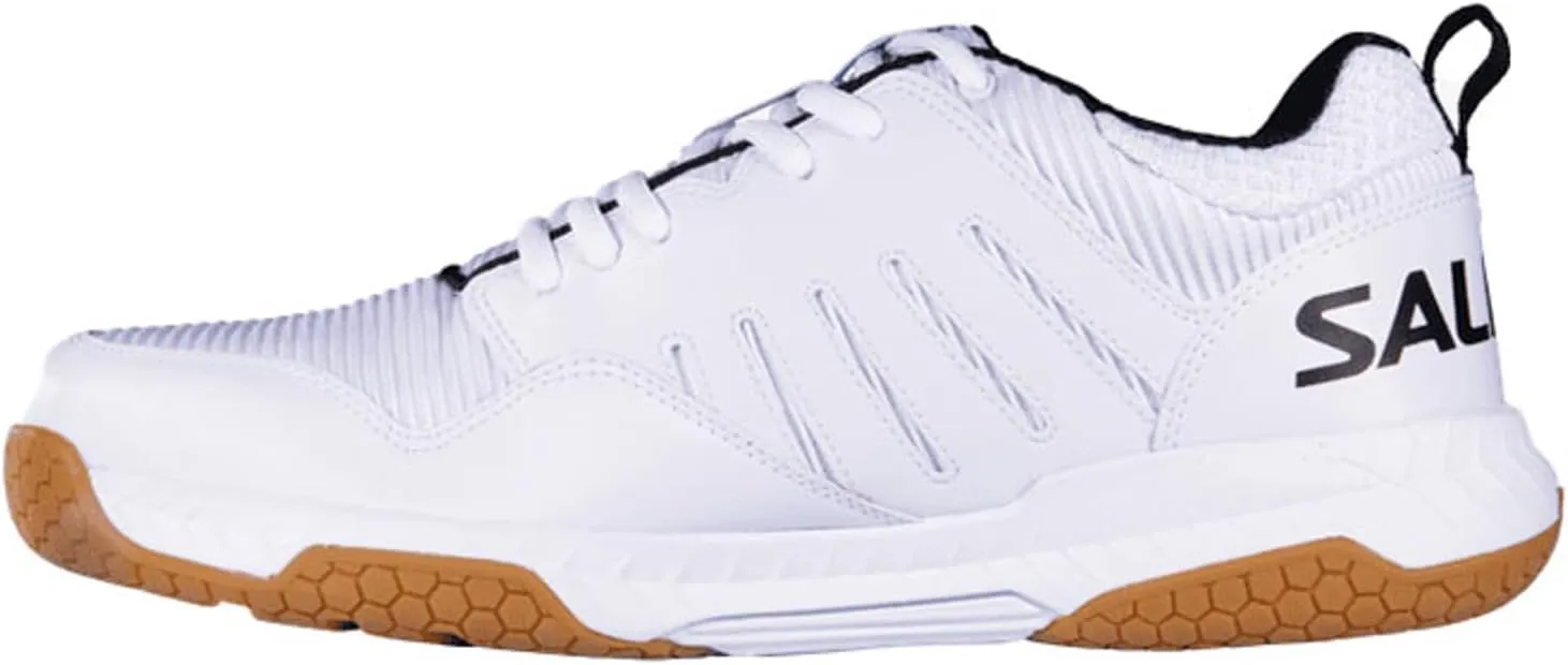 Salming Rival Men's Squash Shoes (White/Supersonic) & Black/White Colors (Squash, Racquetball, Volleyball, Floorball)
