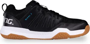 Salming Rival Men's Squash Shoes (White/Supersonic) & Black/White Colors (Squash, Racquetball, Volleyball, Floorball)
