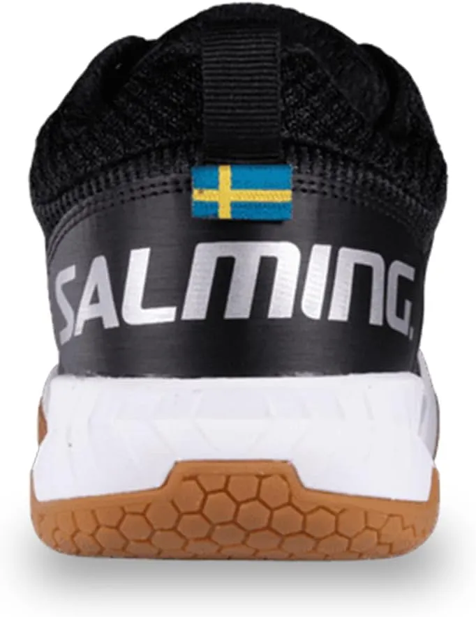 Salming Rival Men's Squash Shoes (White/Supersonic) & Black/White Colors (Squash, Racquetball, Volleyball, Floorball)