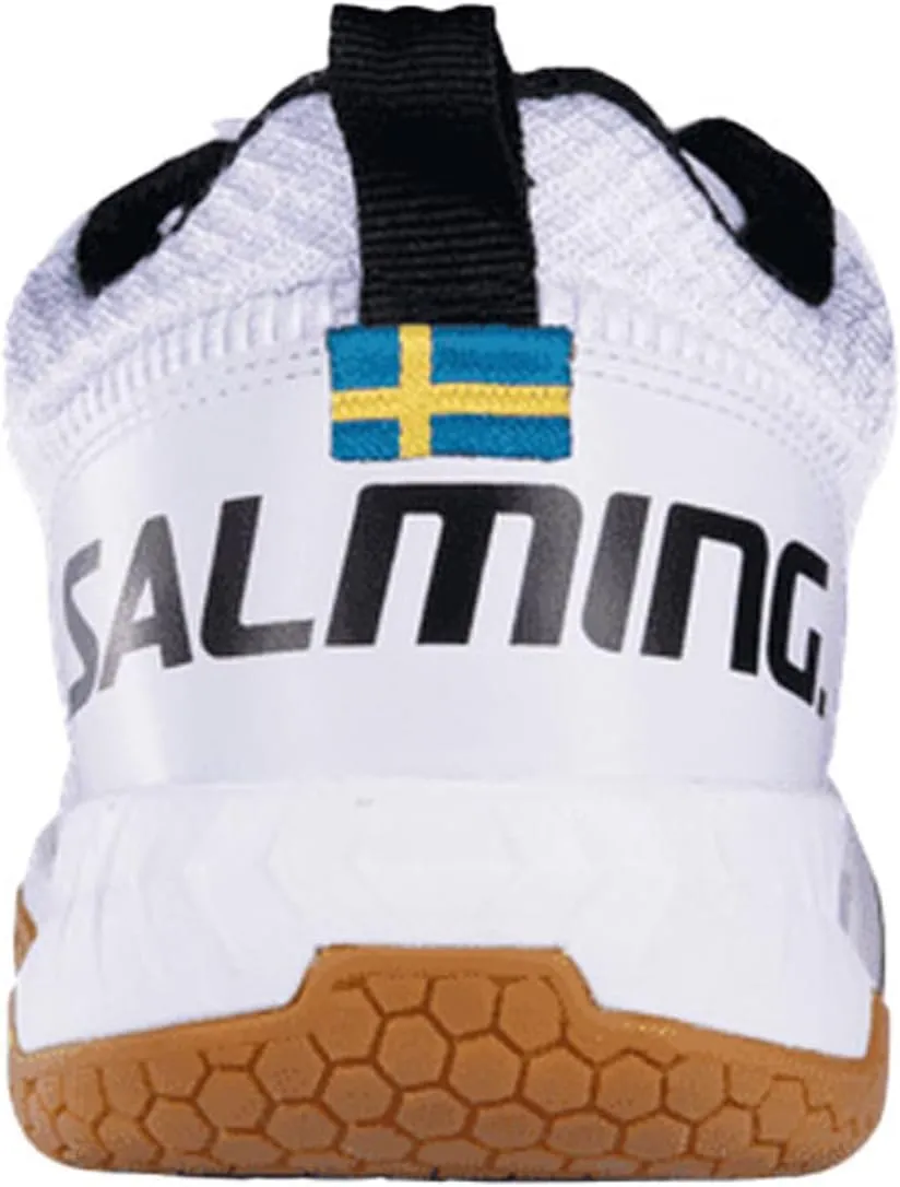 Salming Rival Men's Squash Shoes (White/Supersonic) & Black/White Colors (Squash, Racquetball, Volleyball, Floorball)