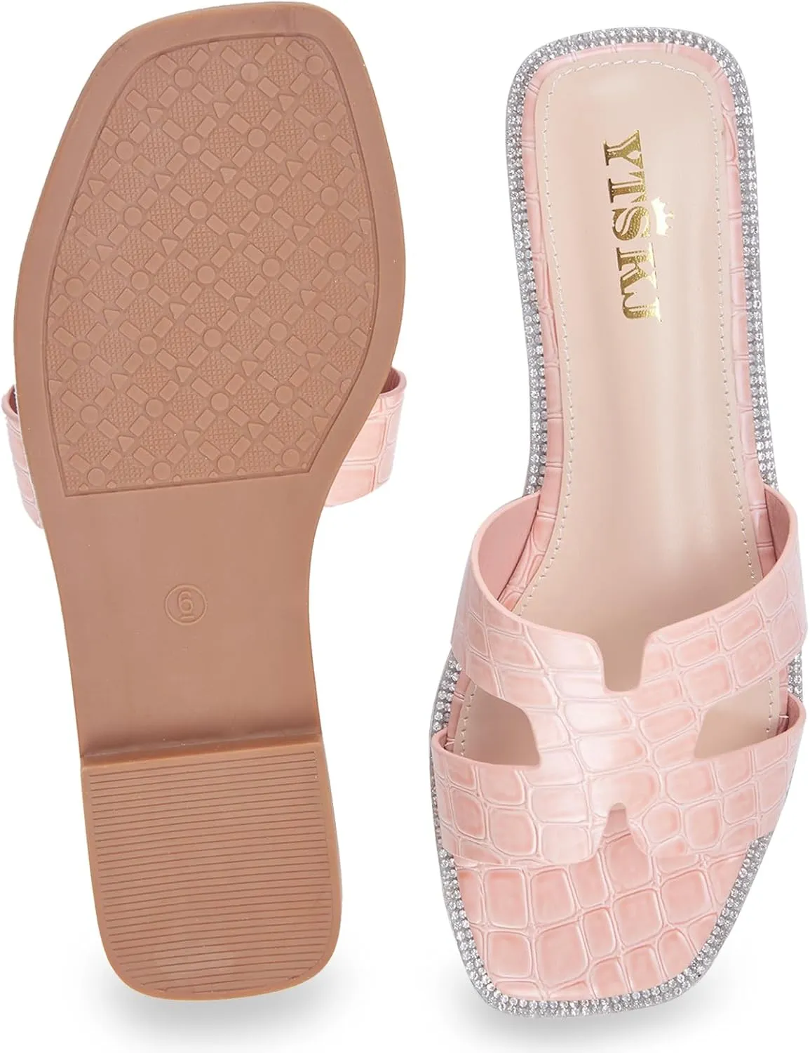 Sandals For Women 2025 Dressy Flat Slides Open Toe Sandals Comfortable Soft Leather Slides Slip On Ladies Casual Trendy Shoes