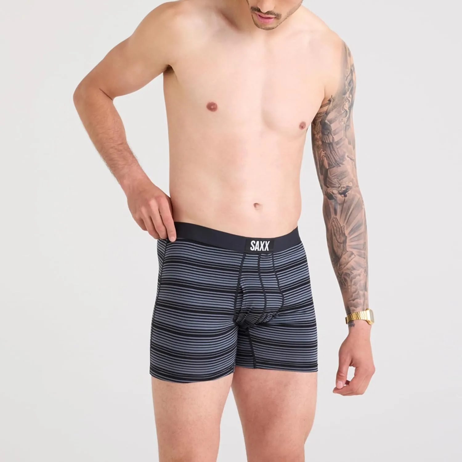 SAXX Underwear Co. Men's Underwear with Pouch Ultra Super Soft Boxer Brief Fly 3Pk