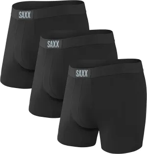 SAXX Underwear Co. Men's Underwear with Pouch Vibe Super Soft Boxer Brief 3Pk