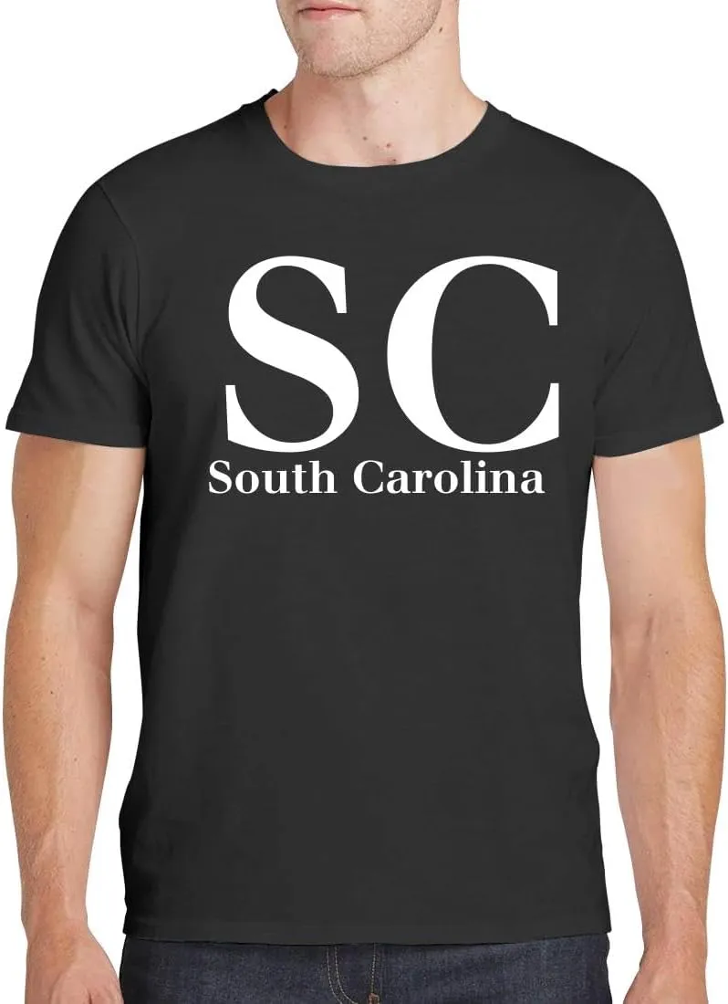 SC South Carolina - Men's Soft Comfortable Short Sleeve T-Shirt CP05 Black