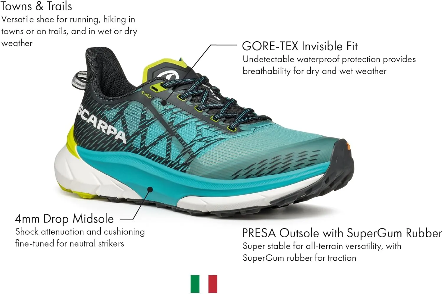 SCARPA Men's Golden Gate ATR 2 GTX Trail Shoes for Trail Running & Hiking