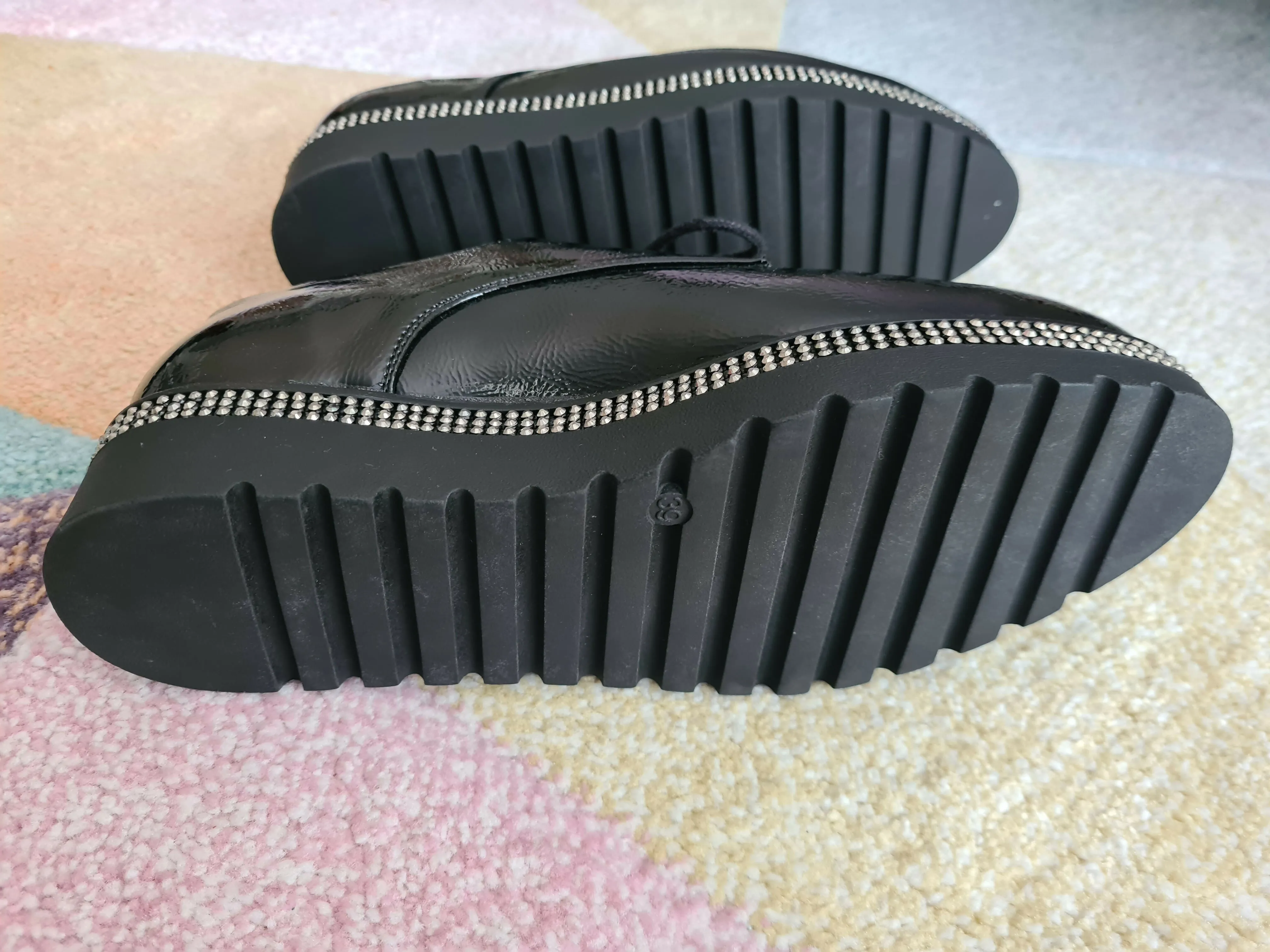 Schwarze Loafer, Gr. 39