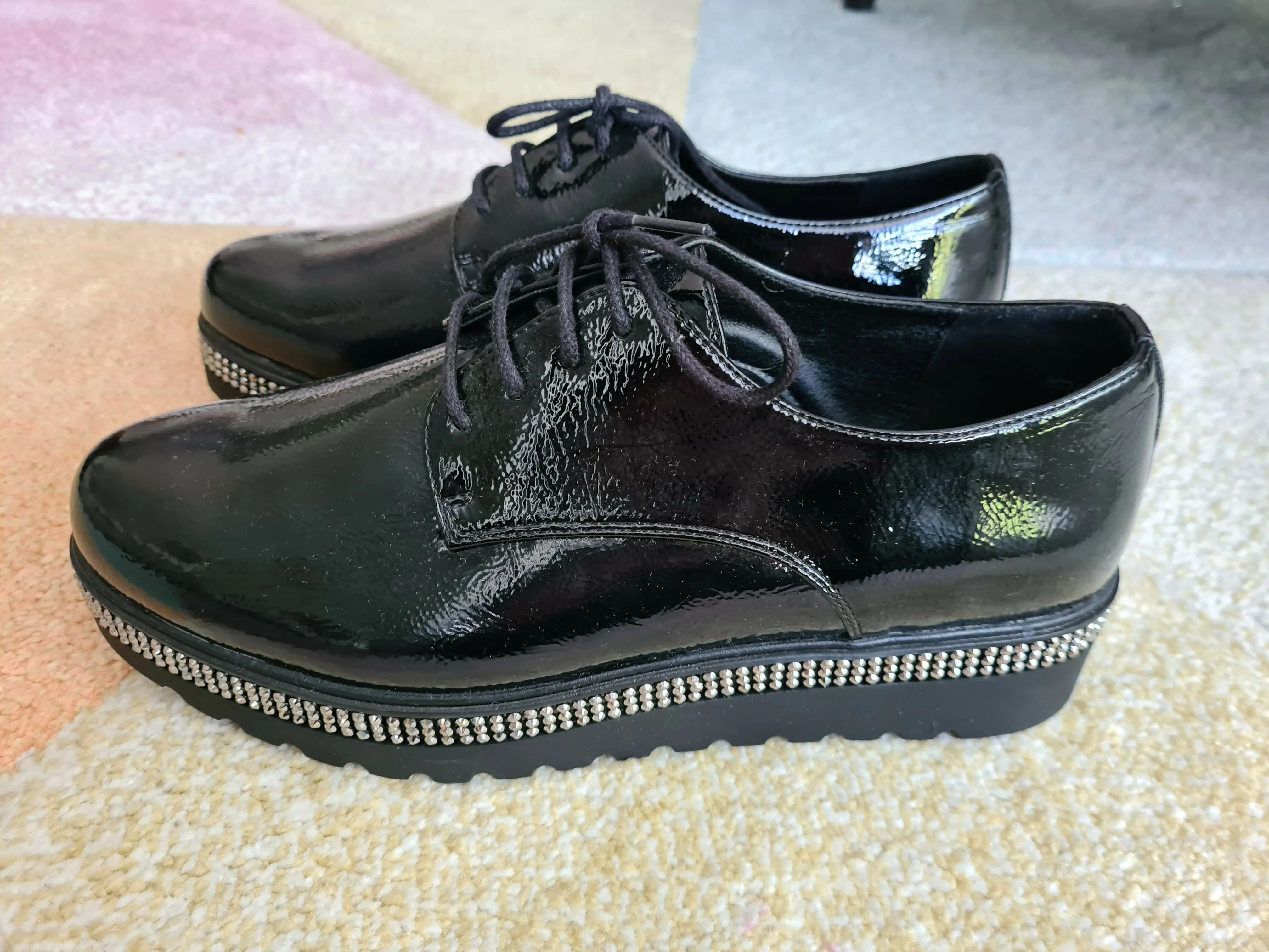 Schwarze Loafer, Gr. 39