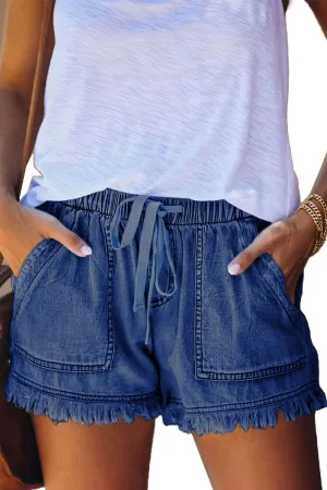 SESERAGI Womens Cotton Linen Shorts Soft Elastic Waist Summer Casual Short Pants