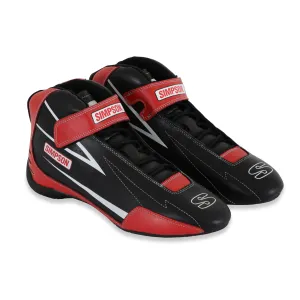 Simpson Racing Supercoil Shoe Black/Red - 11.5Size 11.5 Black/Red
