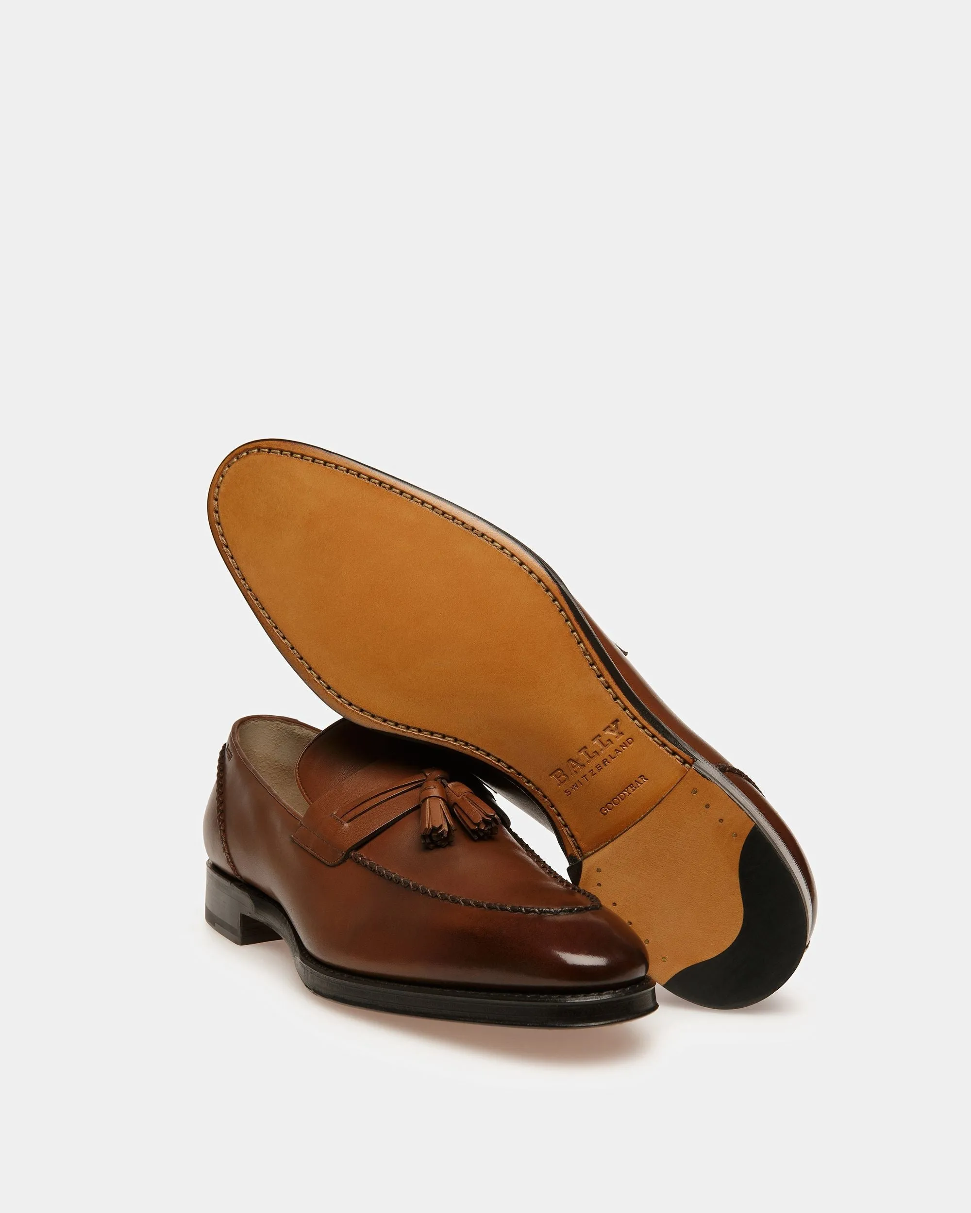 Skenny Leather Loafers In Brown
