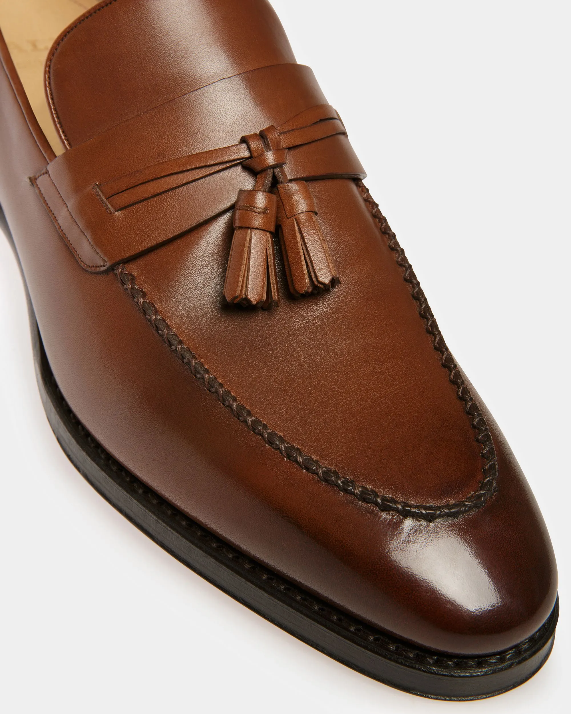 Skenny Leather Loafers In Brown